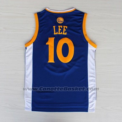 Maglia Golden State Warriors David Lee #10 Blu
